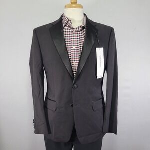 Calvin Klein Men's Tuxedo Jacket Black Wool Blend Size 42S XSLIM